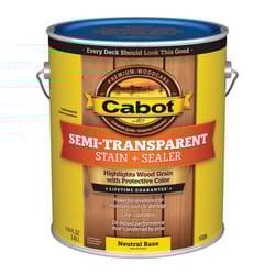 Cabot Semi-Transparent Low VOC Semi-Transparent Tintable Neutral Base Oil-Based Stain and Sealer 1 g