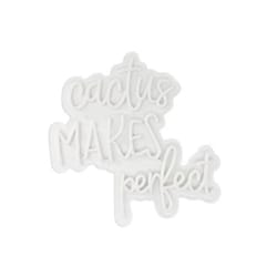 Luxe Light Decor White Acrylic 16.5 in. H Cactus Makes Perfect Faux Neon Porch Sign
