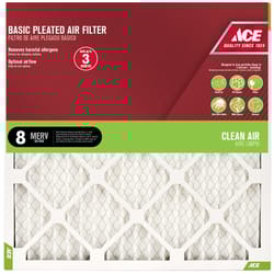 Ace 16 in. W X 20 in. H X 1 in. D Synthetic 8 MERV Pleated Air Filter 1 pk