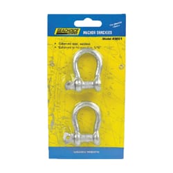 Seachoice Galvanized Steel 11.5 in. L X 5/16 in. W Shackle 2 pk
