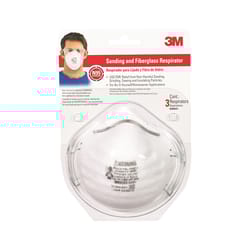 3M N95 Sanding and Fiberglass Cup Disposable Respirator 8200 White 3 pk
